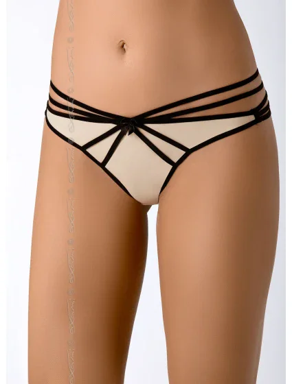 Tanga Mistral V-7008 béžovo-černá - Axami