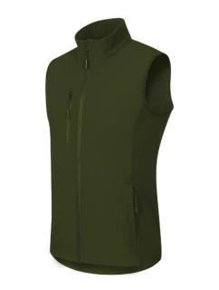 Trail softshellová vesta pánská military