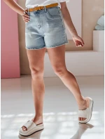 Dámské džínové šortky s páskem  modré model 21987541 - Dstreet