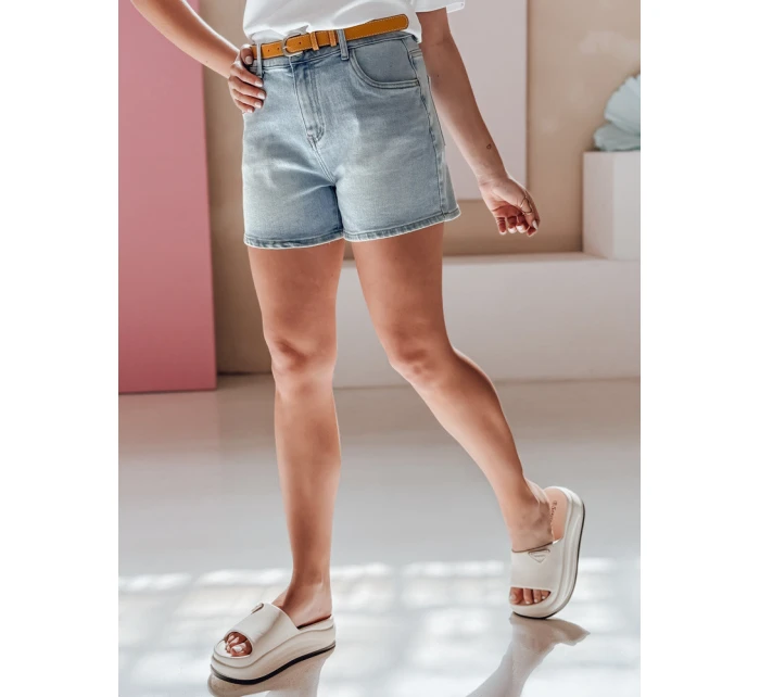 Dámské džínové šortky s páskem  modré model 21987541 - Dstreet