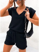 Černý letní dámský bavlněný komplet model 20114363 - Moon Černý letní dámský bavlněný komplet model 20114363 - Moon