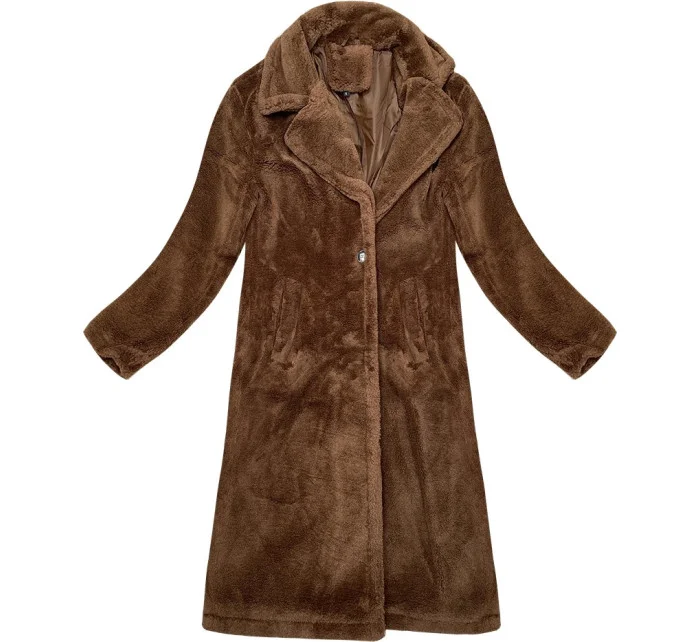 Dámský kabát typu beránek ve velbloudí barvě J Style (11Z8157) Dámský kabát typu beránek ve velbloudí barvě J Style (11Z8157)