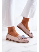 Dámské kožené mokasíny s třásněmi model 21581278 - EVENTO Dámské kožené mokasíny s třásněmi model 21581278 - EVENTO