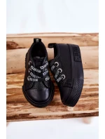 Dětské kožené tenisky BIG STAR model 21594828 Černá - Big Star Shoes Dětské kožené tenisky BIG STAR model 21594828 Černá - Big Star Shoes