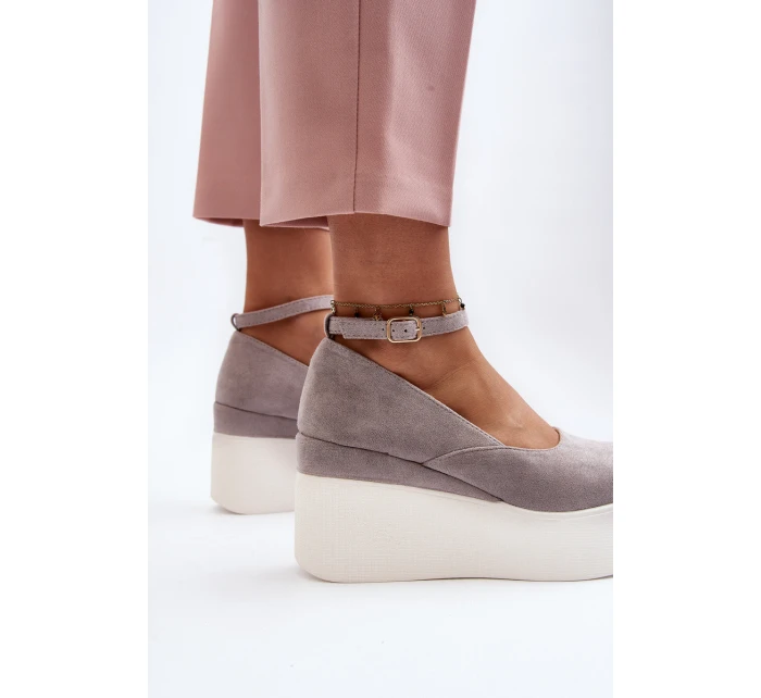 Dámské espadrilky na šedé model 21648491 - Boto