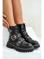 Lakované Boty Pracovní S Přezkami Černé model 21671204 - Boto Lakované Boty Pracovní S Přezkami Černé model 21671204 - Boto