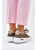 Dámské Tenisky Na Masivní Platformě S Ozdobným Šněrováním Leopardí Hnědé Zidora Dámské Tenisky Na Masivní Platformě S Ozdobným Šněrováním Leopardí Hnědé Zidora