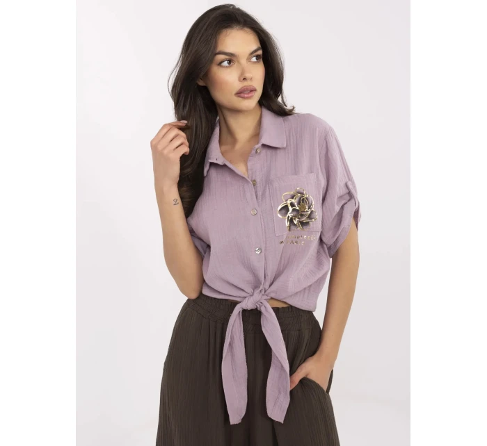 Koszula DHJ KS  jasny fioletowy model 21129505 - FPrice