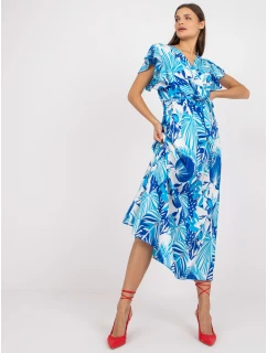 Sukienka DHJ SK  biało niebieski model 21110861 - FPrice