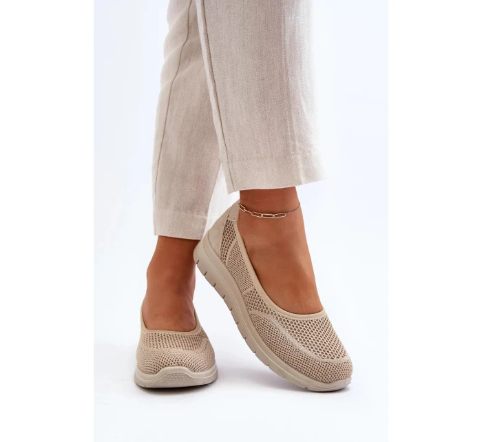 Béžové balerínky na platformě Aviaba Béžové balerínky na platformě Aviaba