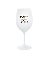 MÁMA POTŘEBUJE VÍNO - bílá sklenice na víno 350 ml MÁMA POTŘEBUJE VÍNO - bílá sklenice na víno 350 ml