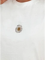 Dámské bavlněné basic tričko FLORTA ecru FashionStreet RY2569 Dámské bavlněné basic tričko FLORTA ecru FashionStreet RY2569