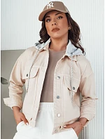 Kurtka jeansowa damska ASFA jasnobeżowa FashionStreet TY4328 Kurtka jeansowa damska ASFA jasnobeżowa FashionStreet TY4328