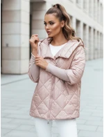 Dámská přechodná prošívaná bunda oversize PUFFILOF růžová FashionStreet TY4854