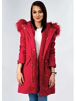 DAMSKA PARKA ZIMOWA Z I KAPTUREM CZERWONA model 21242000 - Libland DAMSKA PARKA ZIMOWA Z I KAPTUREM CZERWONA model 21242000 - Libland