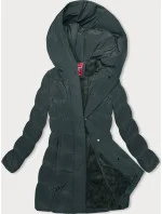 Tmavě zelená zimní bunda s kapucí model 21246079 - LHD Tmavě zelená zimní bunda s kapucí model 21246079 - LHD