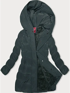 Tmavě zelená zimní bunda s kapucí model 21246079 - LHD