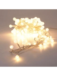 120 VEDL SVĚTLA S DEKORATIVNÍ KOULE TEPLÁ BÍLÁ