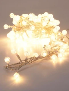 120 VEDL SVĚTLA S DEKORATIVNÍ KOULE TEPLÁ BÍLÁ