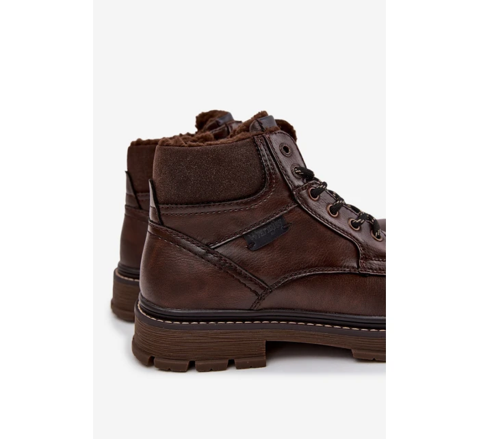 Pánské zateplené kozačky model 21713693 tmavě hnědé - Wrangler