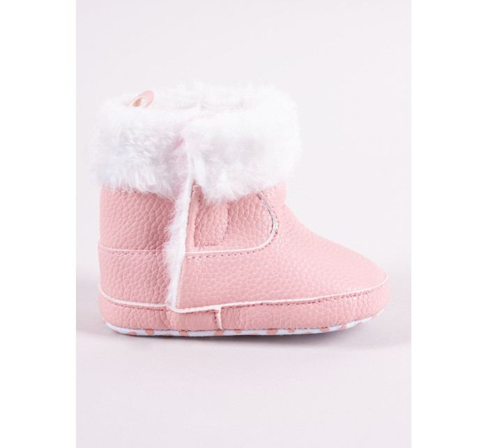 Yoclub Dívčí boty na suchý zip OBO-0185G-0500 Pink