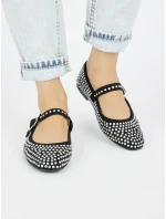 Krásné dámské černé baleríny bez podpatku Krásné dámské černé baleríny bez podpatku