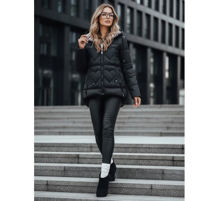 Dámská prošívaná bunda OLMO černá FashionStreet TY4242 Dámská prošívaná bunda OLMO černá FashionStreet TY4242