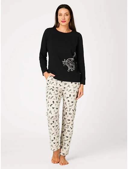 Pyžamo Key LNS 923 B26 dlouhé rukávy XS–XL Pyžamo Key LNS 923 B26 dlouhé rukávy XS–XL