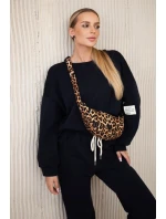 Komplet teplákové + kalhoty máslová látka námořnická modř Komplet teplákové + kalhoty máslová látka námořnická modř