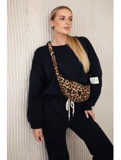 Komplet teplákové + kalhoty máslová látka námořnická modř