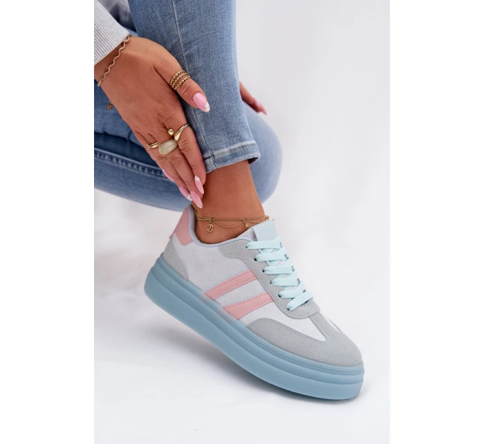 Dámské tenisky na platformě modré Galleria