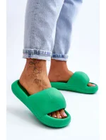 Dámské lehké pěnové pantofle na platformě Zelene Milton