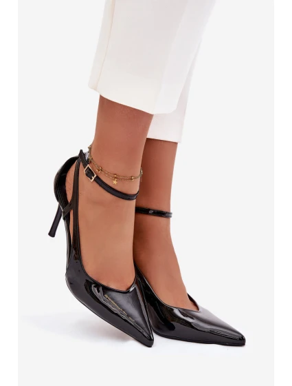 Dámské lakované lodičky z eko kůže - černé Fionnel Dámské lakované lodičky z eko kůže - černé Fionnel