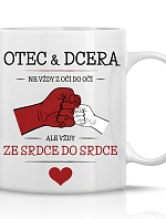 OTEC & DCERA - klasický bílý keramický hrníček 300 ml