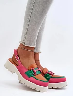 Dámské sandály MR38-656 růžovo-oranž-zelené - Step in style