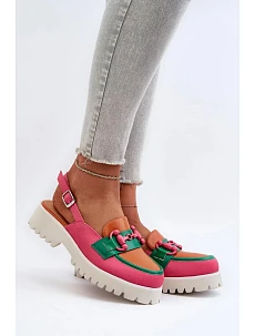 Dámské sandály MR38-656 růžovo-oranž-zelené - Step in style
