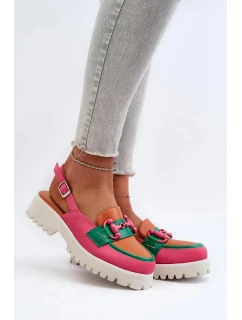 Dámské sandály MR38-656 růžovo-oranž-zelené - Step in style
