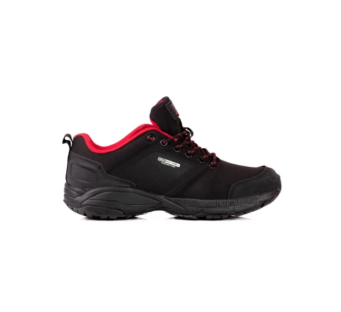 Stylové dámské trekingové boty černé bez podpatku Stylové dámské trekingové boty černé bez podpatku