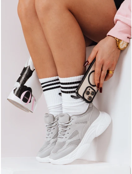 Dámské šedé tenisky RISNA FashionStreet ZY0109 Dámské šedé tenisky RISNA FashionStreet ZY0109