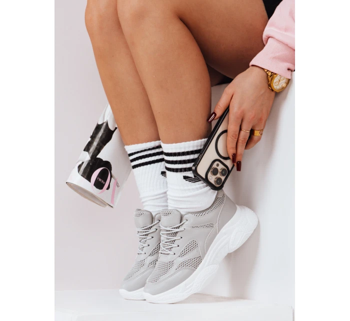 Dámské šedé tenisky RISNA FashionStreet ZY0109 Dámské šedé tenisky RISNA FashionStreet ZY0109