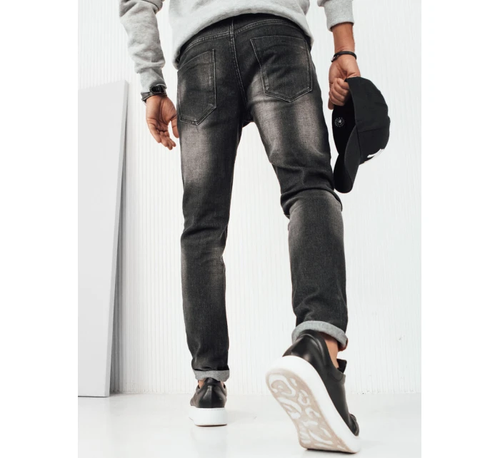 Pánské černé džínové kalhoty FashionStreet UX4248