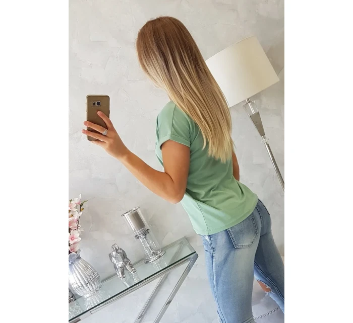 Nakupování je moje kardio tmavě mátová halenka Nakupování je moje kardio tmavě mátová halenka