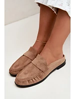 Dámské mokasíny s otevřenou patou béžové model 22324033 - Boto Dámské mokasíny s otevřenou patou béžové model 22324033 - Boto