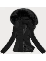 Černá krátká dámská zimní bunda model 21248295 - S'WEST Černá krátká dámská zimní bunda model 21248295 - S'WEST