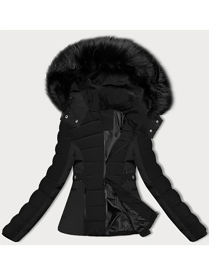 Černá krátká dámská zimní bunda model 21248295 - S'WEST Černá krátká dámská zimní bunda model 21248295 - S'WEST
