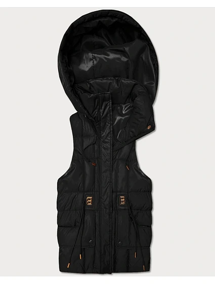 bezrękawnik damski z kapturem Goodlookin czarny model 22037928 - S'WEST