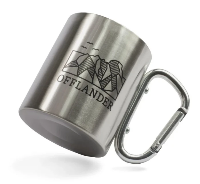 Kempinkový kelímek Offlander s karabinou ocel OFF_CACC_03