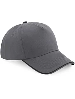 Beechfield B 25C 5 panelová kšiltovka "Authentic Piped Peak" 53.025C graphite grey/black Beechfield B 25C 5 panelová kšiltovka "Authentic Piped Peak" 53.025C graphite grey/black