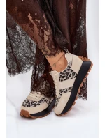 Dámské Sneakersy Na Platformě Panther  Béžové model 21691243 - VINCEZA