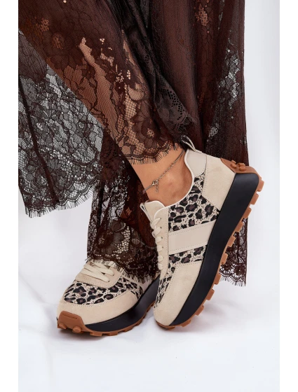 Dámské Sneakersy Na Platformě Panther  Béžové model 21691243 - VINCEZA